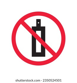 Forbidden perfume vector icon. Warning, caution, attention, restriction, label, ban, danger. No scent flat sign design pictogram symbol. No perfume icon
