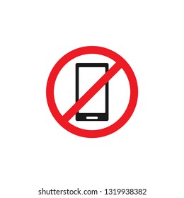 Forbidden phone icon design template vector isolated illustration