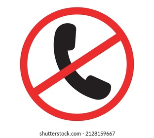 forbidden phone icon, vector illustration, icon design