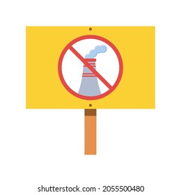 forbidden to pollute placard icon