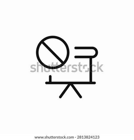 forbidden presentation screen icon sign vector
