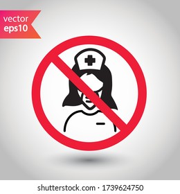 Prohibido Advertencia, precaución, atención, peligro de restricción. No hay icono médico. No hay paro médico. Pictograma del símbolo de restricción de primeros auxilios 