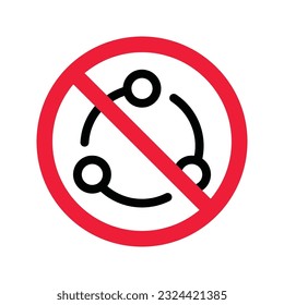 Forbidden Prohibited Warning, caution, attention, restriction. Share symbol pictogram. Share vector icon. Share flat sign design. 