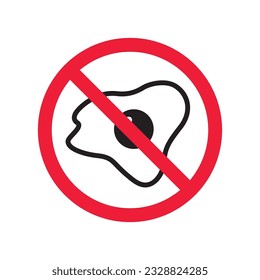 Verbotene Warnung, Vorsicht, Aufmerksamkeit, Einschränkung, Kennzeichnung. Design der Eierzeichen Ei-Vektorsymbol. Ei-Symbol EPS10-Piktogramm