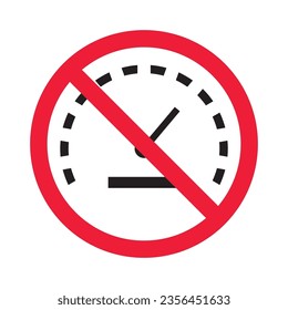 Prohibido Advertencia, precaución, atención, prohibición de etiqueta de restricción, peligro. Icono plano. Icono de vector de indicadores. No utilice el signo de medición del velocímetro. Pictograma del símbolo de velocidad 
