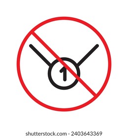Forbidden Prohibited Warning, caution, attention, restriction label danger. No Medal vector icon. Do not use Medal flat sign design. Medal symbol pictogram. No Rank icon