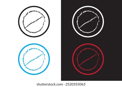 forbidden and Prohibition icon stamp. no entry road sign, stop entry Vector illustration.