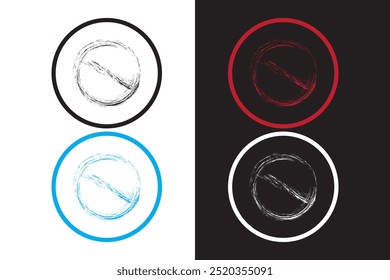 forbidden and Prohibition icon stamp. no entry road sign, stop entry Vector illustration.