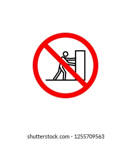 Forbidden pushing icon can be used for web, logo, mobile app, UI, UX