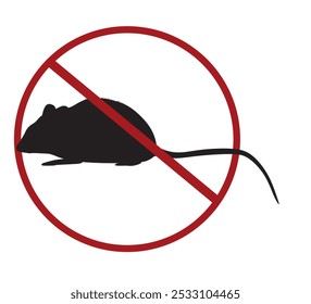 Ratas prohibidas. Ilustración vectorial