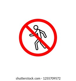 Forbidden running icon can be used for web, logo, mobile app, UI, UX