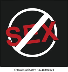 Forbidden Sex Sign Vector Illustration Stock Vector Royalty Free