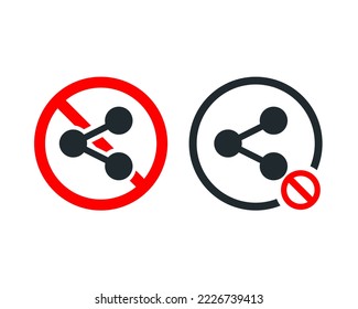 Prohibido compartir. Vector de ilustración