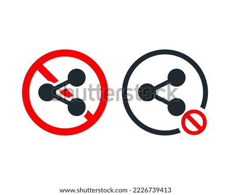 Forbidden to share. Illustration vector