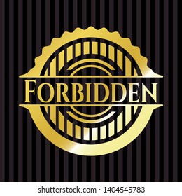Forbidden shiny emblem. Vector Illustration. Detailed.