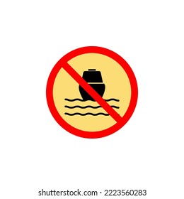 Forbidden ship icon can be used for web, logo, mobile app, UI, UX
