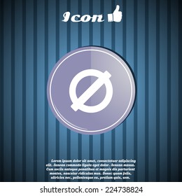 Forbidden sign as a button. Made in vector