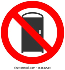 Forbidden sign with door icon isolated on white background. Entrance is prohibited vector illustration. Entrance is not allowed image. Doors are banned. Do not enter.