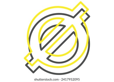 Forbidden Sign Highlight Note Sticker Design
