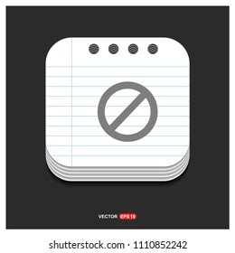 Forbidden sign icon - Free vector icon