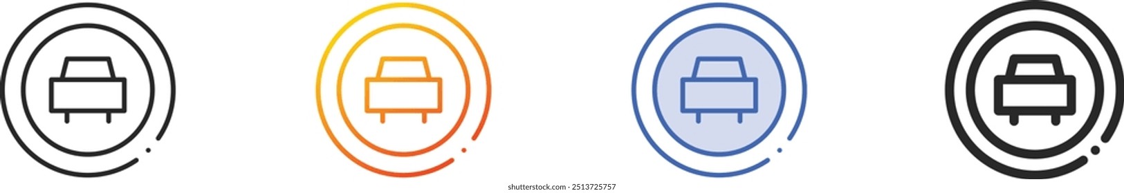 forbidden sign icon.Thin Linear, Gradient, Blue Stroke and bold Style Design Isolated On White Background