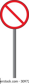 Forbidden sign, isolated on white background, vector
