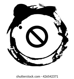 forbidden sign isolated on white