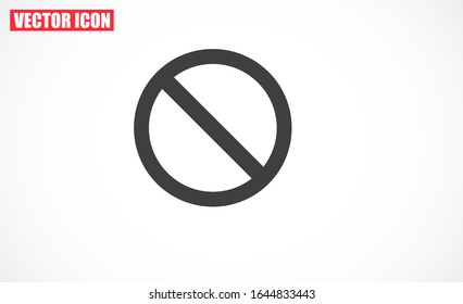 Verbotenes Schild, einzelne Stock-Vektorillustration-Icon-Illustration. Verbotenes Zeichen Das Symbol für die Zeile nicht eingeben; Verbotenes Zeichen-Verbotszeichen; verbotene Vektorillustration-Grafiken