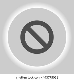 Forbidden sign isolated stock vector icon illustration