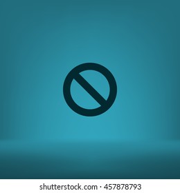 Forbidden sign isolated stock vector icon illustration