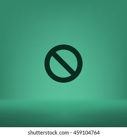 Forbidden sign isolated stock vector icon illustration