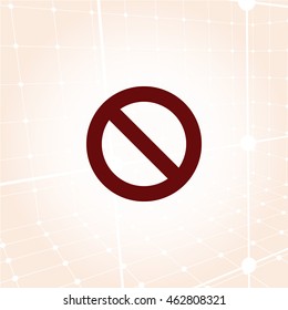 Forbidden sign isolated stock vector icon illustration
