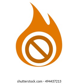 Forbidden sign isolated stock vector icon illustration