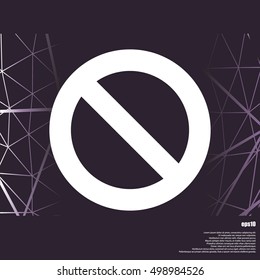 Forbidden sign isolated stock vector icon illustration