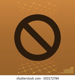 Forbidden sign isolated stock vector icon illustration