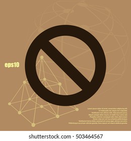 Forbidden sign isolated stock vector icon illustration