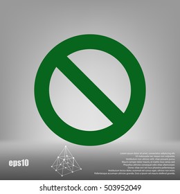 Forbidden sign isolated stock vector icon illustration