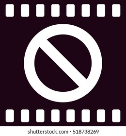 Forbidden sign isolated stock vector icon illustration
