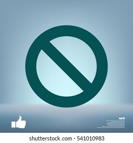 Forbidden sign isolated stock vector icon illustration