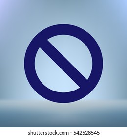 Forbidden sign isolated stock vector icon illustration