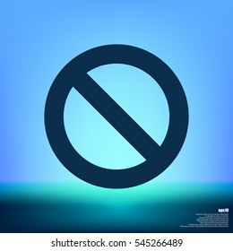 Forbidden sign isolated stock vector icon illustration