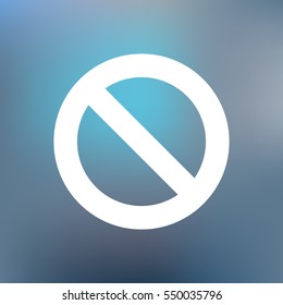 Forbidden sign isolated stock vector icon illustration