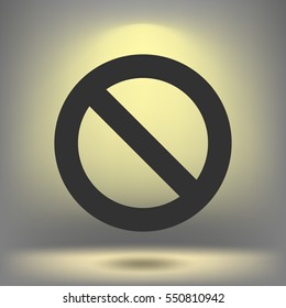 Forbidden sign isolated stock vector icon illustration