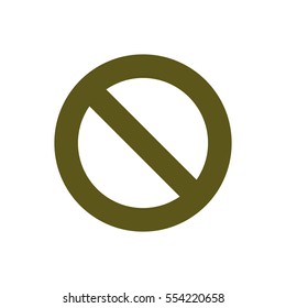 Forbidden sign isolated stock vector icon illustration