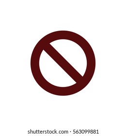 Forbidden sign isolated stock vector icon illustration