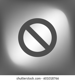 Forbidden sign isolated stock vector icon illustration