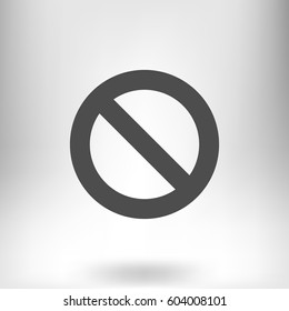 Forbidden sign isolated stock vector icon illustration