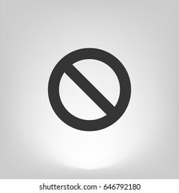 Forbidden sign isolated stock vector icon illustration