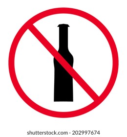 Forbidden sign, isolated. Vector illustration
