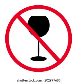 Forbidden sign, isolated. Vector illustration